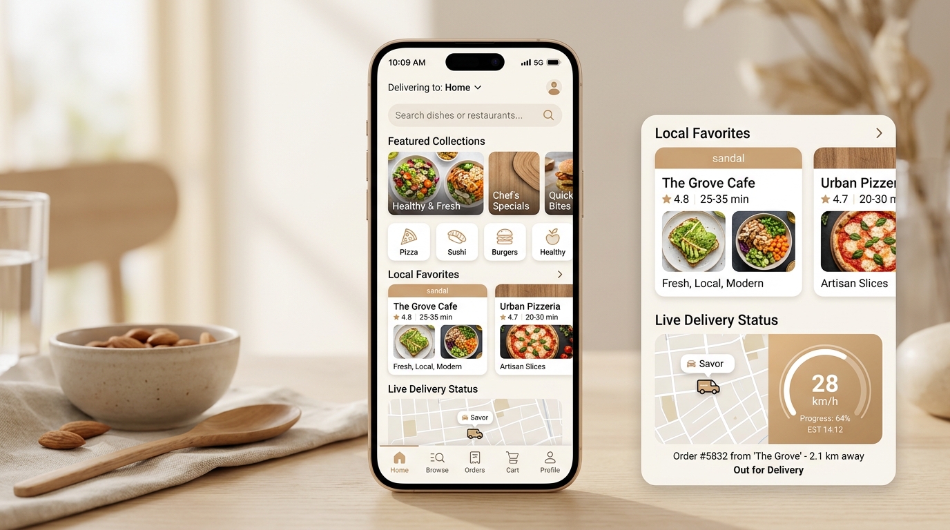 MADFUD AI-Powered F1 Food Delivery UI Case Study